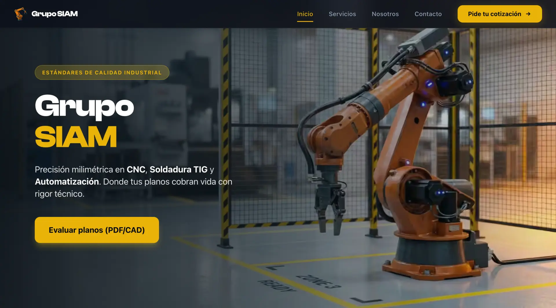 Sitio web de Grupo SIAM desarrollado por NexaCore